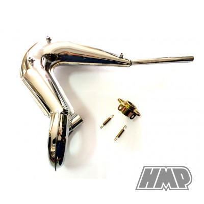 Panela escape YAMAHA DT 50 LC / LCD / LCDE tipo origem cromado - FIREBOX